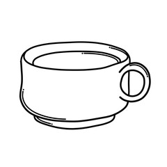 Coffee cup Doodle vector icon. Drawing sketch illustration hand drawn cartoon line eps10