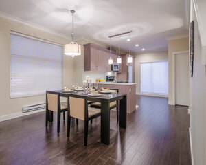 Modern dining room in luxury house.