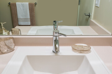 Fragment of a luxury bathroom