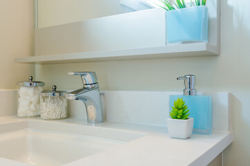 Fragment of a luxury bathroom