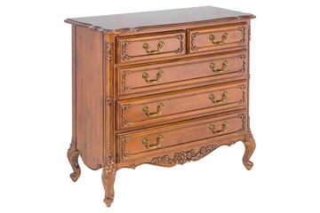 wooden brown furniture bollard in isolation