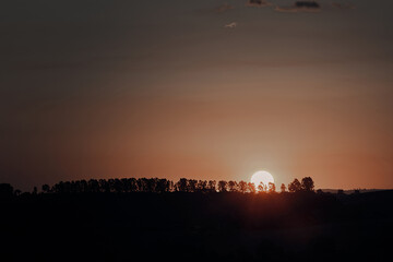 sunset in the mountains