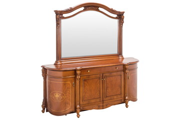 brown wooden bollard with mirror