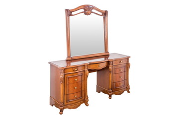 brown wooden bollard with mirror