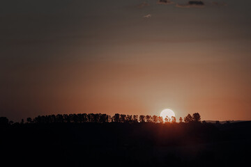 sunset in the mountains