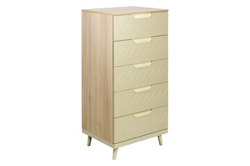 Light wooden dresser furniture in isolation