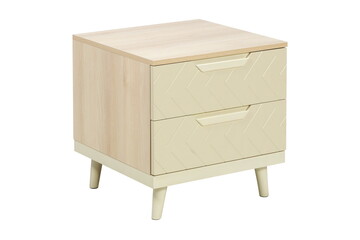 Light wooden dresser furniture in isolation