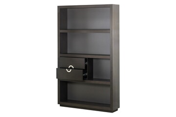 Fototapeta na wymiar black wooden shelves furniture shelves