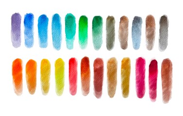 Colorful brush strokes. 