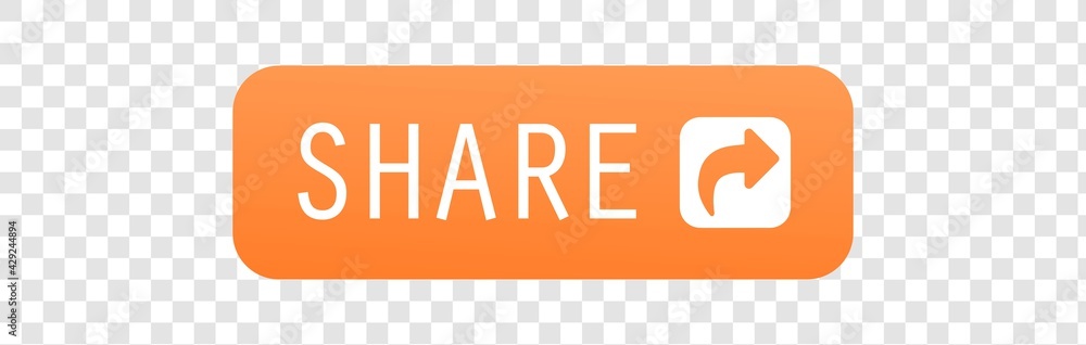 Poster share icon with square and arrow vector illustration on transparent background. web and media symbol