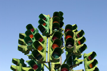 traffic light on the sky