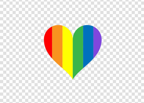 Heart in LGBT colors. Graphics and design.