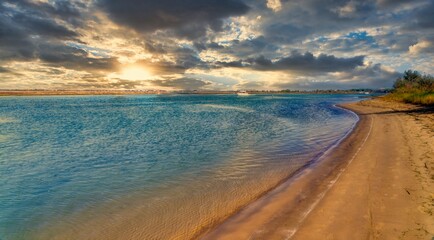 sunset on the beach