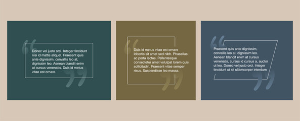 Quotes template with decorative quotation marks