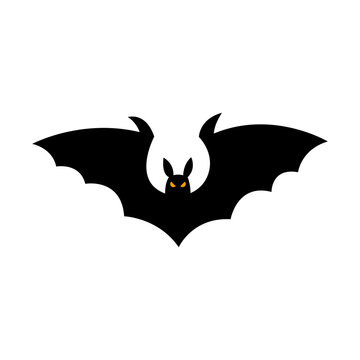 Bat silhouette - Halloween vector illustration isolated on white background