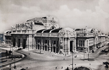 Milan central station in the 1950s