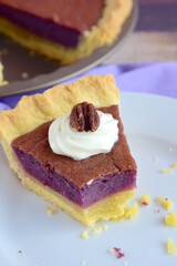 Homemade purple sweet potato pie