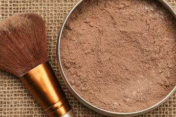 A jar of organic non-toxic chemicals free dry shampoo. DIY project for healthy low toxic living....