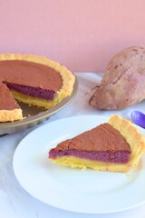 Homemade purple sweet potato pie