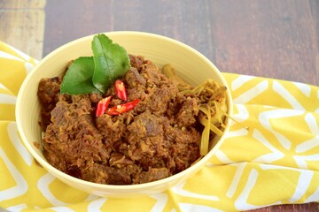 Rendang Padang, indonesian beef stew with coconut milk
