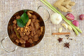 Beef Rendang. Traditional Indonesian dish served during Eid al Fitr or Idul Fitri. 
