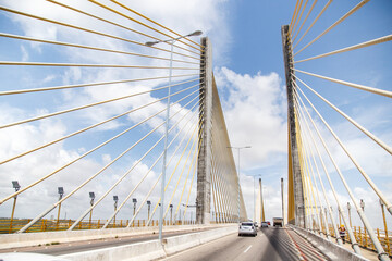 Natal, Rio Grande do Norte, Brazil - March 12 2021: Photo the bridge Newton Navarro of the city of...