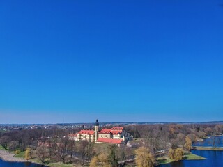 Fototapeta premium Aerial view of Nesvizh, Belarus