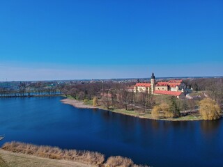 Aerial view of Nesvizh, Belarus