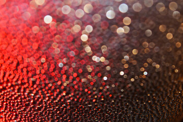 water drops on a red background