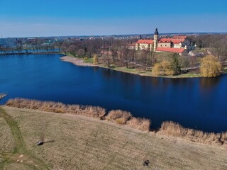 Obraz premium Aerial view of Nesvizh, Belarus
