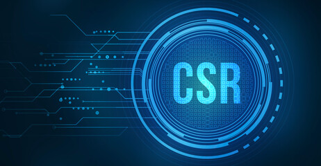 Internet, business, Technology and network concept. CSR abbreviation, modern technology concept.