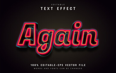 Again text, red 3d text effect
