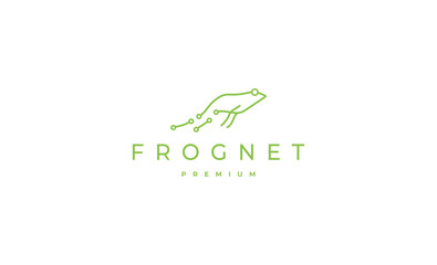 Frog Internet Connection Logo Design