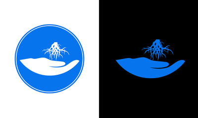Care of tree roots logo design