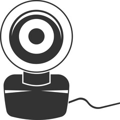 The webcam icon. Vector illustration isolated on a white background.