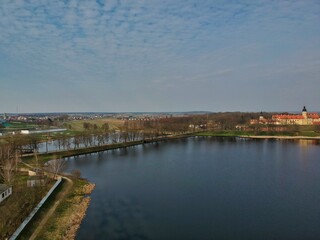 Aerial view of Nesvizh, Belarus