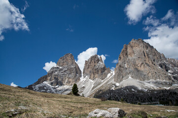 dolomites with blue sky