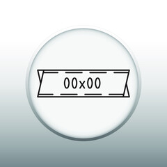 Symbol of Duct Size - First Figure is Side Shown Vector illustration Symbol of Mechanical System