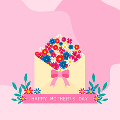 This is a flat mother's day illustration.