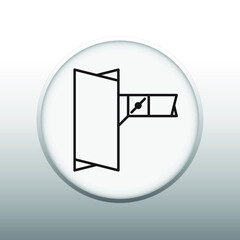 Symbol of Duct Tack Off with Single Blade Volume Damper  Vector illustration Symbol of Mechanical System