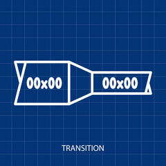 Symbol of Transition Vector illustration Symbol of Mechanical System

