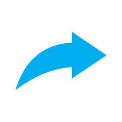 arrow blue vector icon illustration sign
