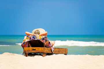 woman on the beach