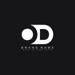 Initial Letter OD Logo - Minimal Vector Logo - obrazy, fototapety, plakaty