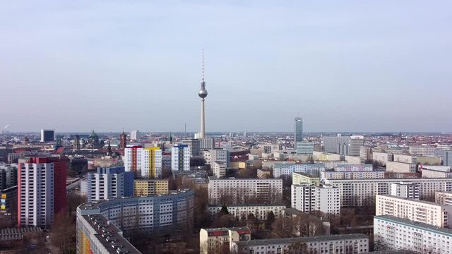 Wonderful aerial view over Berlin. Amazing drone footage