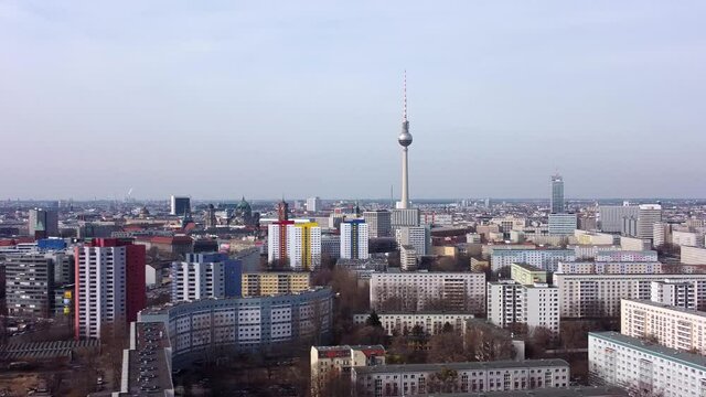 Wonderful aerial view over Berlin. Amazing drone footage