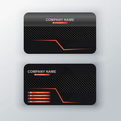 black grid elegant business card