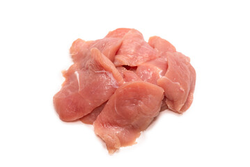 Turkey fillet isolated on a white background.