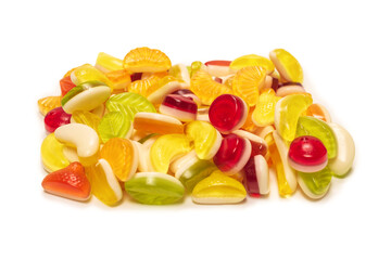 Assorted tasty gummy candies.