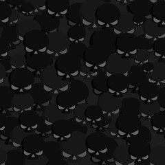 Camouflage black skull vector seamless pattern, geometric seamless pattern.